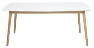 SCANDI Bílý dubový jídelní stůl Nagy 180 cm SCANDI