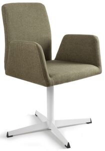 OfficeLab Zelená konferenční židle Bela s pevnou kovovou základnou OfficeLab