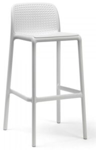 SitBe Bílá plastová barová židle Loft SitBe