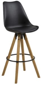 SCANDI Černá plastová barová židle Damian SCANDI