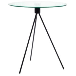 Design Project Skleněný odkládací stolek Bohem 50 cm s černou podnoží Design Project