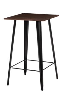 Culty Černý kovový barový stůl Tolix s tmavou dřevěnou deskou Culty