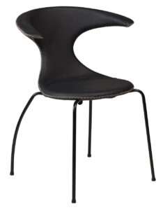 DAN-FORM Černá kožená jídelní židle DanForm Flair DAN-FORM