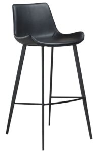 DAN-FORM Černá koženková barová židle DanForm Hype DAN-FORM