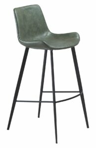 DAN-FORM Zelená koženková barová židle DanForm Hype DAN-FORM