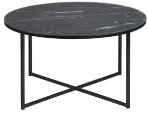 SCANDI Černý skleněný konferenční stolek Venice 80 cm SCANDI