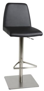 SCANDI Černá koženková barová židle Imagino SCANDI