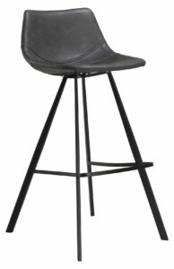DAN-FORM Vintage šedá koženková barová židle DanForm Pitch DAN-FORM