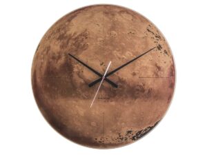 Time for home Skleněné nástěnné hodiny Mars s motivem Marsu Time for home