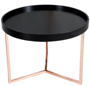 Moebel Living Černý kulatý konferenční stolek Cotis 60 cm Moebel Living
