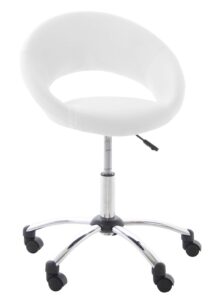 SCANDI Bílá kancelářská židle Sunny z ekokůže SCANDI