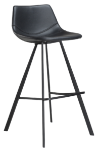 DAN-FORM Černá koženková barová židle DanForm Pitch DAN-FORM