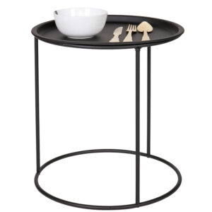 Hoorns Černý kovový konferenční stolek Select 40 cm Hoorns