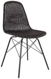 Hoorns Černá vyplétaná židle Alen Hoorns
