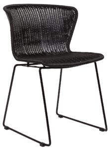 Hoorns Černá vyplétaná židle Leon Hoorns