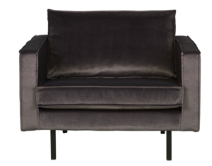 Hoorns Šedé sametové křeslo Raden Hoorns