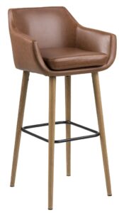 SCANDI Hnědá barová židle Marte 110 cm SCANDI