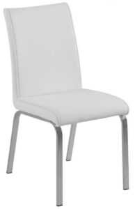 SCANDI Bílá jídelní židle Leona SCANDI