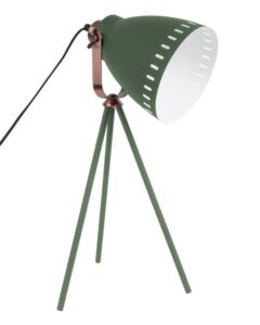 Time for home Zelená kovová stolní lampa Lash II s měděným detailem Time for home