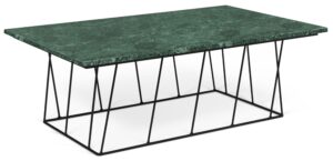 Porto Deco Zelený mramorový konferenční stolek Rofus 120 x 76 cm s černou podnoží Porto Deco