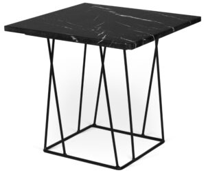 Porto Deco Černý mramorový odkládací stolek Rofus s černou podnoží 50 x 50 cm Porto Deco
