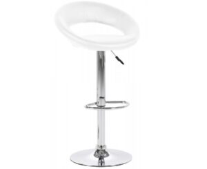 SCANDI Bílá koženková barová židle Sunny 100 cm SCANDI