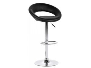 SCANDI Černá koženková barová židle Sunny 100 cm SCANDI