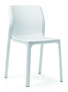 SitBe Bílá plastová zahradní židle Loft II. SitBe