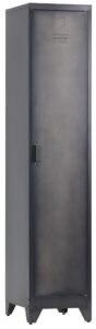 Hoorns Černá kovová skříňka Gym 180 cm Hoorns