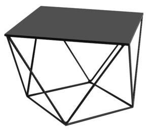 Nordic Design Černý kovový konferenční stolek Deryl 60x60 cm Nordic Design