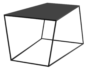 Nordic Design Černý kovový konferenční stolek Nara 100x60 cm Nordic Design