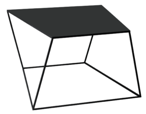 Nordic Design Černý kovový konferenční stolek Nara 80x80 cm Nordic Design