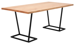 Nordic Design Přírodní masivní jídelní stůl FL 200x100 cm s černou podnoží Nordic Design