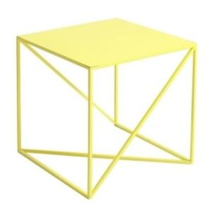 Nordic Design Žlutý kovový konferenční stolek Mountain 50x50 cm Nordic Design