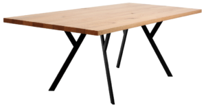Nordic Design Přírodní masivní jídelní stůl ZR 240x100 cm s černou podnoží Nordic Design