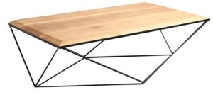 Nordic Design Přírodní konferenční stolek Deryl 140x80 cm s černou podnoží Nordic Design