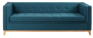 Nordic Design Modrá látková třímístná rozkládací pohovka Tomm 208 cm Nordic Design