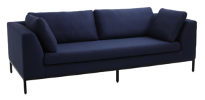Nordic Design Tmavě modrá látková trojmístná pohovka Samara 230 cm Nordic Design