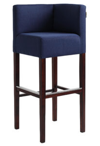 Nordic Design Modrá látková barová židle Pott Corner 87 cm Nordic Design