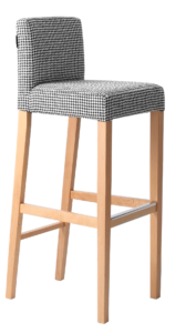 Nordic Design Černobílá látková barová židle Wilson 87 cm Nordic Design
