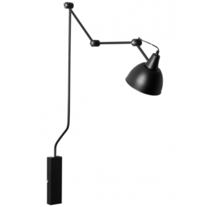 Nordic Design Černá kovová nástěnná lampa Cobain Nordic Design