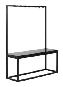 Nordic Design Černý věšák s lavicí Nek 120 cm Nordic Design