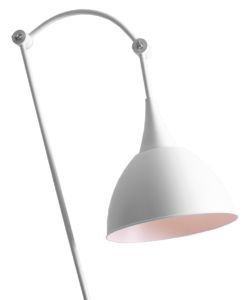 Nordic Design Bílá kovová stojací lampa Eby Nordic Design