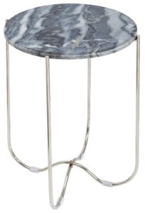 Moebel Living Šedý mramorový odkládací stolek Morami 38 cm Moebel Living