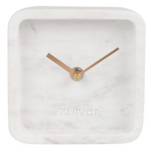 Bílé mramorové stolní hodiny ZUIVER LUXURY Zuiver