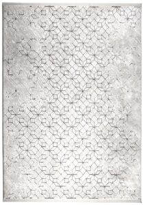 Světle šedý koberec ZUIVER YENGA 160x230 cm s černými vzory Zuiver