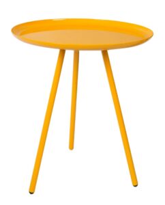 White Label Living Mangově žlutý kovový odkládací stolek WLL FROST 39 cm White Label Living