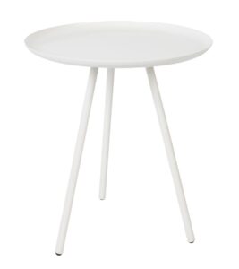 White Label Living Bílý kovový odkládací stolek WLL FROST 39 cm White Label Living