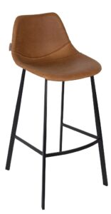 Hnědá vintage barová židle DUTCHBONE Franky 80 cm Dutchbone