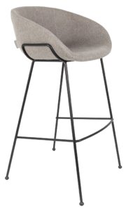 Šedá látková barová židle ZUIVER FESTON 76 cm Zuiver
